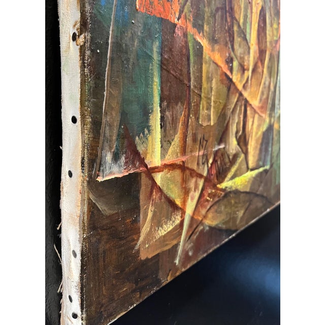 Gold Vivaldo Martini, Winter, Oil on Canvas For Sale - Image 8 of 11