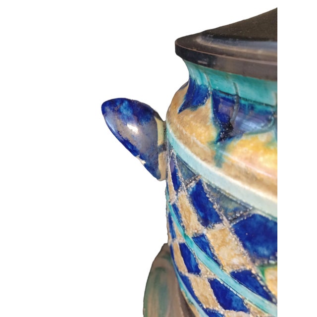 Mid 20th Century Vintage Italian Pottery Lamp in the Bitossi Style For Sale - Image 5 of 6