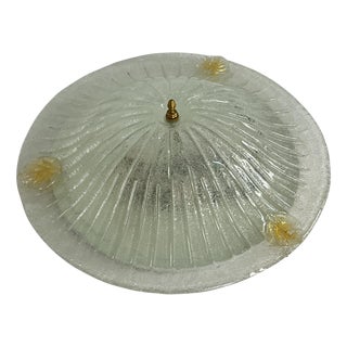 Large Venetian 3-Light Murano Glass Ceiling Light, 1980s For Sale