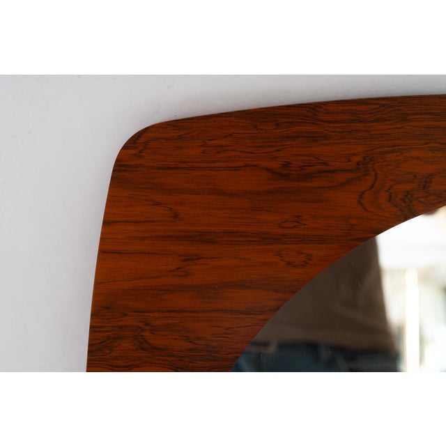 Wood Danish Teak Mirror, 1960s For Sale - Image 7 of 9