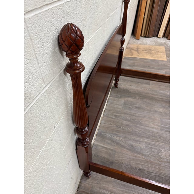 Vintage Full Size Duncan Phyfe Style Mahogany Bed For Sale - Image 11 of 16