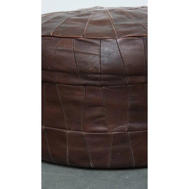 Brown Cowhide Ottoman, 1970s For Sale - Image 5 of 8