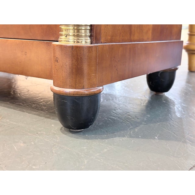 Late 20th Century Baker Palladian Collection Neoclassical Walnut Sideboard With Ebonized Columns For Sale - Image 10 of 11