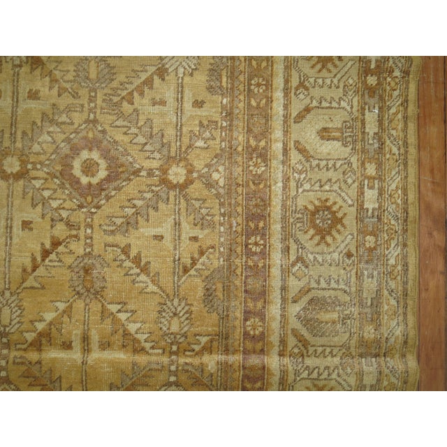 Ivory Antique Zabihi Collection Straw Color Khotan Rug - 6'10" x 13'5" For Sale - Image 8 of 10