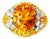 Late 20th Century 14K Yellow Gold Huge Orange Citrine Diamond Designer Ring, Size 7 For Sale