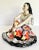 Figurative 1960's Porcelain Figure of Woman in Floral Dress For Sale - Image 3 of 12