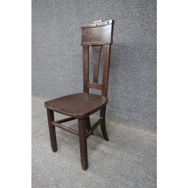 Roycroft Attributed Mission Oak Desk Chair For Sale In Philadelphia - Image 6 of 10