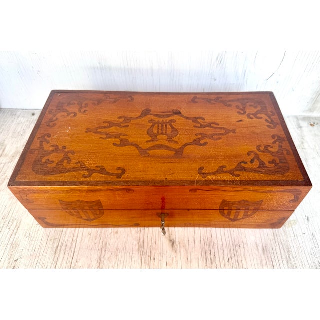 Rare Antique Coast Guard Handmade Inlaid Travel Backgammon Set For Sale - Image 4 of 12