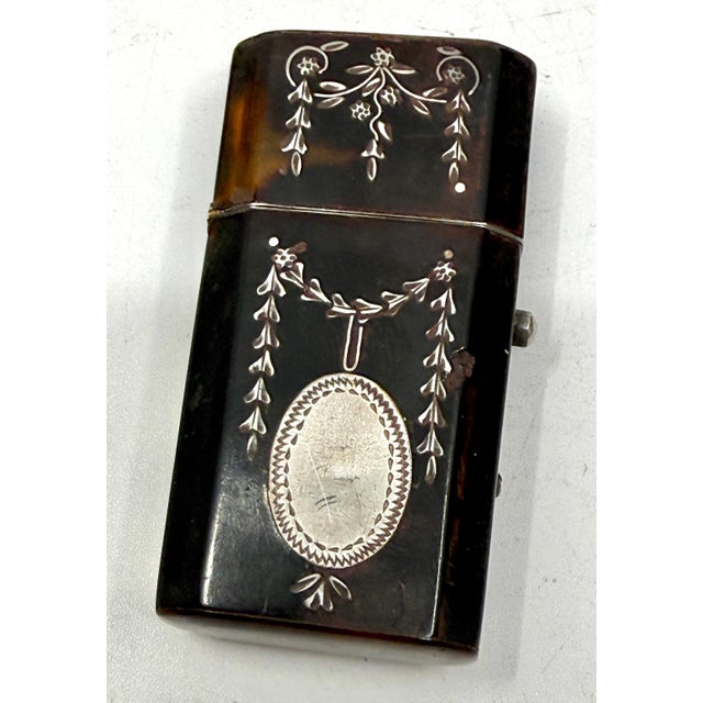 19th Century 3 Horn, Wood and Silver Match Safes or Trinket Boxes For Sale - Image 12 of 18