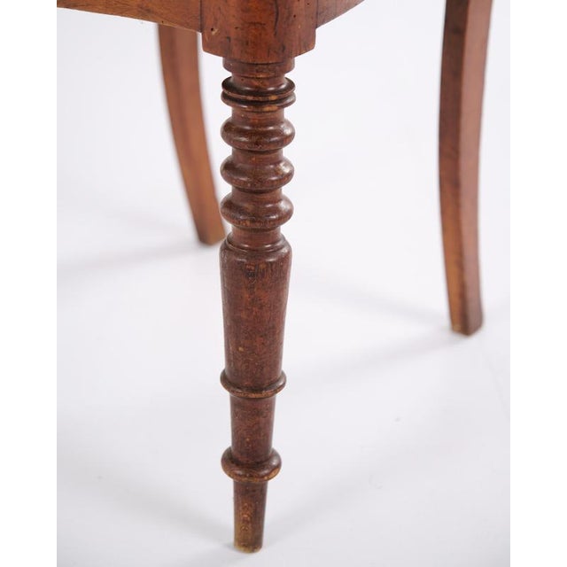 Wood Late Empire Hall Chair in Mahogany and Floral Fabric, 19th Century For Sale - Image 7 of 11