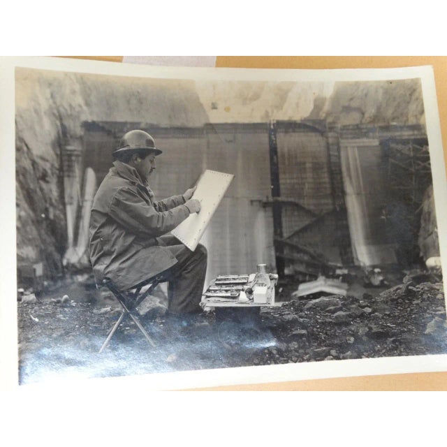 Brown 1949 Stanley Wood: Rock Crusher Painting For Sale - Image 8 of 9