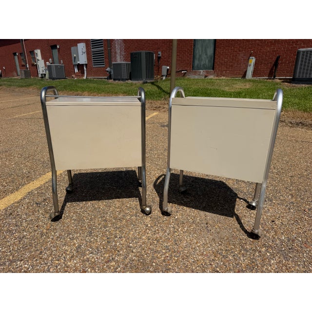 Cream 1950s Medco-Sonlator Medical Cabinets — Pair For Sale - Image 8 of 10