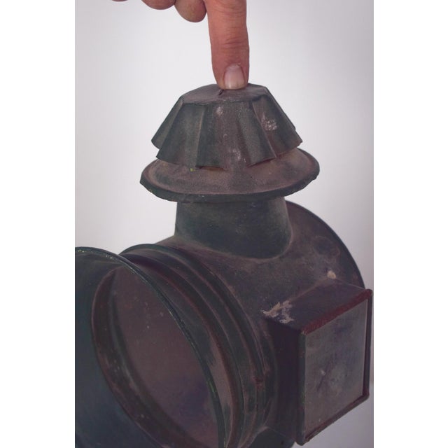 Antique Danish Metal Street Lantern, 1950 For Sale - Image 9 of 12