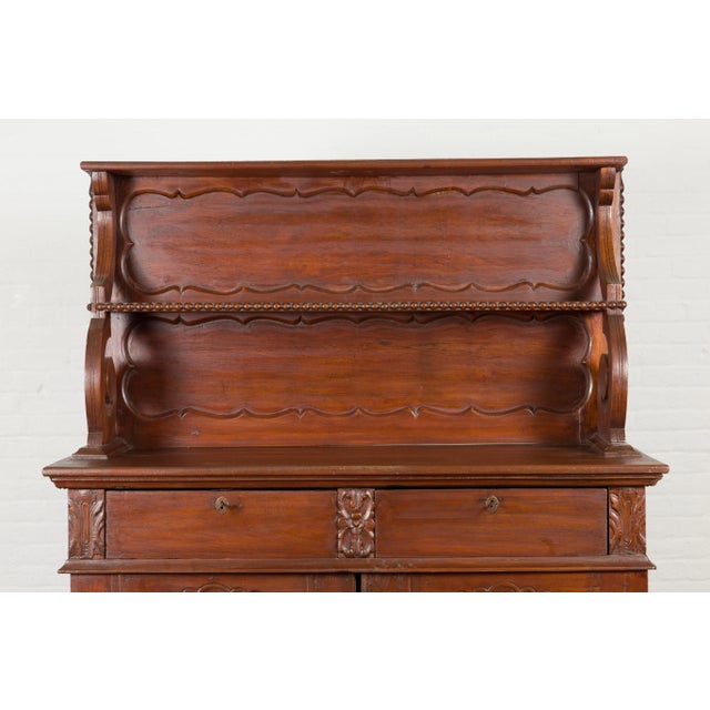 Early 20th Century Indonesian Display Cabinet with Shelves, Drawers and Doors For Sale - Image 10 of 13