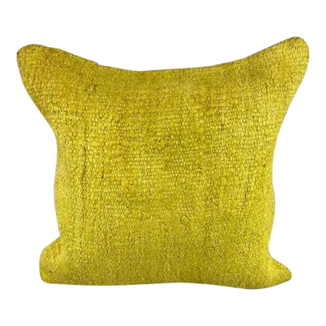 20 x 20 Hemp Pillow Turkish Cushion Natural Green Pillow Cushion Cover For Sale