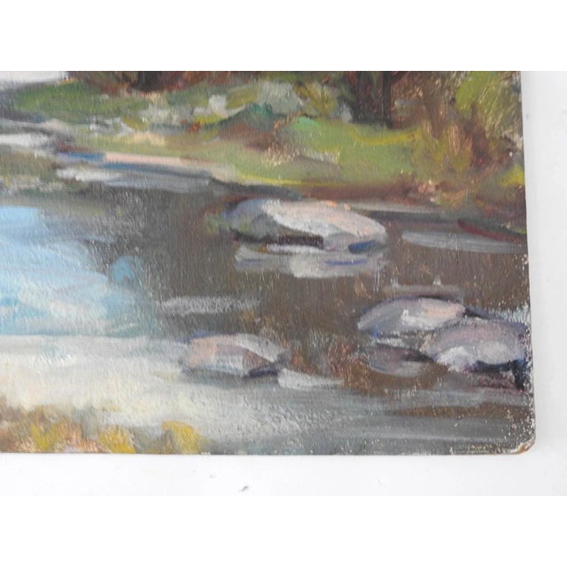 Mid 20th Century Impressionist River Landscape Painting For Sale In Seattle - Image 6 of 7