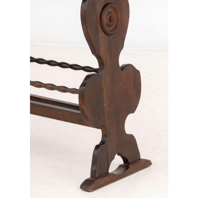 Art Deco Carved Mahogany Side Table For Sale In New York - Image 6 of 7