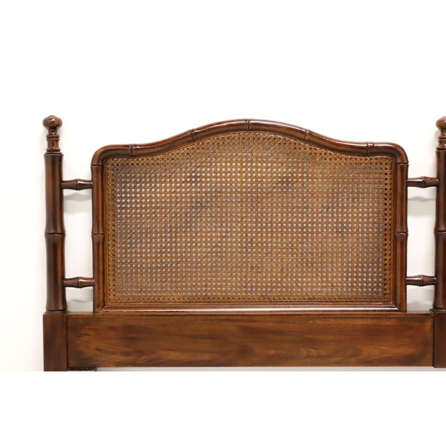 Henredon Faux Bamboo & Cane King Headboard Chairish