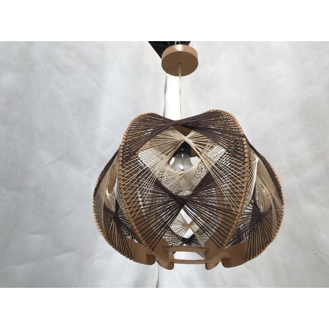 1970s Woven Ceiling Lamp, 1970s For Sale - Image 5 of 18
