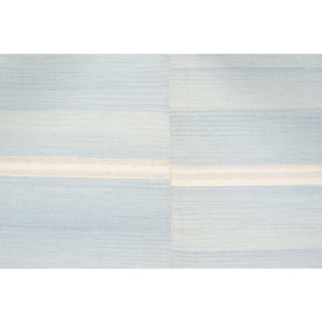 1950s Vintage Panelled Kilim Wool Rug With Stripes in Beige by Rug & Kilim, 1950-1959 For Sale - Image 5 of 9