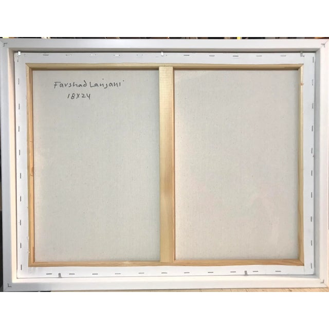 Textile Original Modernist Abstract Composition Acrylic on Canvas by Lanjani For Sale - Image 7 of 8