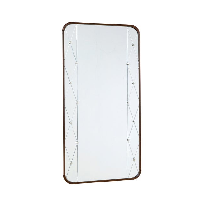 Mid-Century Modern Mid-Century Swedish Harlequin Mirror with Teak Frame, 1960 For Sale - Image 3 of 6