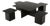 Late 20th Century Italian Nesting Coffee Cocktail Table Set Black Lacquer For Sale