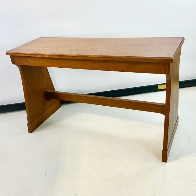 Mid-Century Mission Arts & Crafts Style Wood Organ Bench With Storage. For Sale - Image 10 of 14