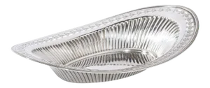 Neoclassical Style Channeled Sterling Silver Acanthus Capital Motif Tray