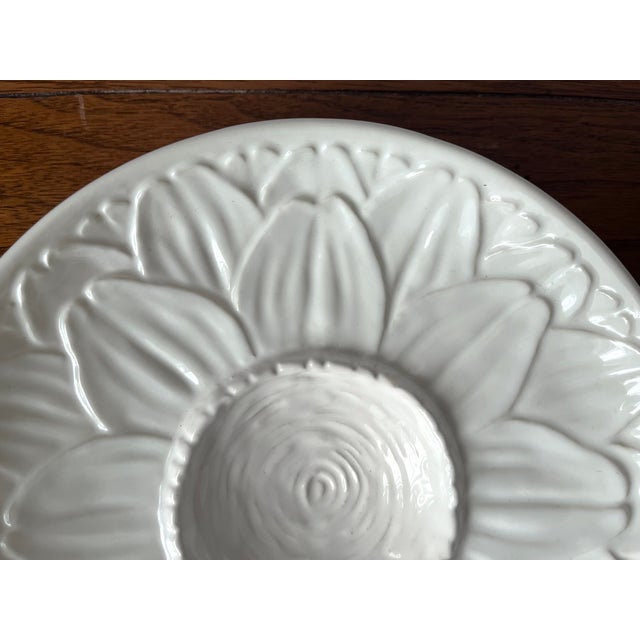 1990s Vintage Faience Footed Artichoke Plates-Neuwirth, Portugal-Set 9 For Sale - Image 5 of 11