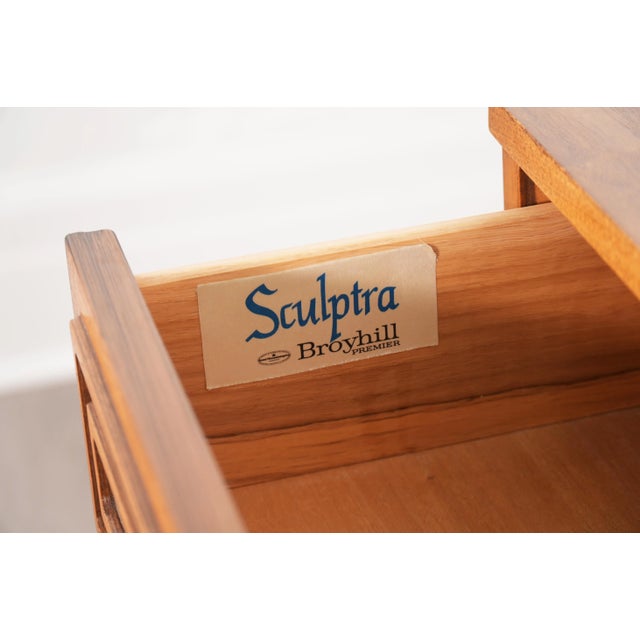 1960s Broyhill Sculptra "Double" Lowboy Dresser For Sale - Image 9 of 11