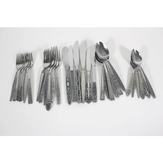 Curated Mismatched MCM 5 Piece Place Setting for 6 Stainless Steel Flatware Set- 30 Pieces For Sale - Image 6 of 10