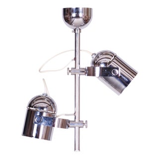 Mid-Century Modern Chandelier in Chrome by J. Indra for Combi Lux, Czech, 1960s For Sale