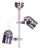 Mid-Century Modern Chandelier in Chrome by J. Indra for Combi Lux, Czech, 1960s For Sale