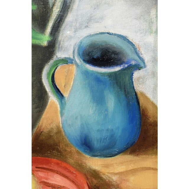 Peter Ludwigs, Still Life with Fruit and Flowers, 1925-35, Oil on Canvas, Framed For Sale - Image 8 of 11