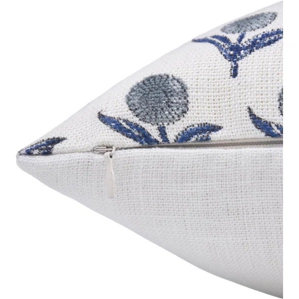 Rustic Fabdivine Boho Chic Block Print Cushion Cover 14x14 Inch- Genda Pushp For Sale - Image 3 of 4