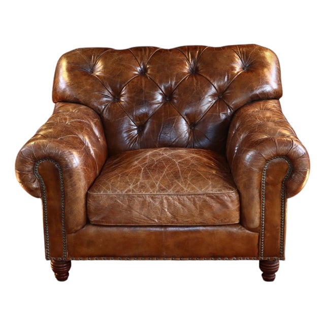 Halo Heritage Lounge Chair in Leather from Timothy Oulton, 2010s For Sale