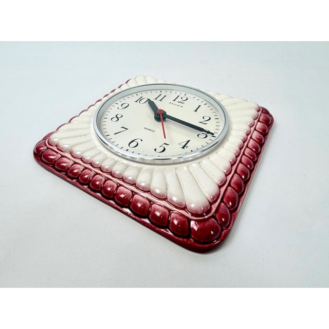 Ceramic Wall Clock from Zahleis Bamberg, 1970s For Sale - Image 4 of 8