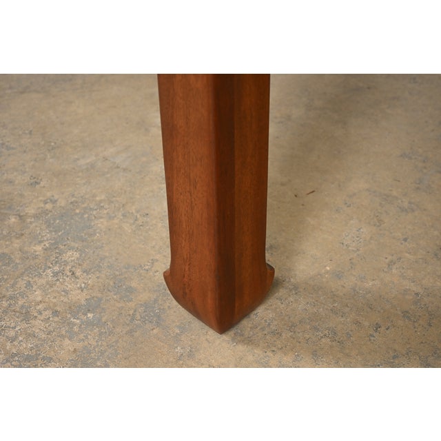 Henredon Mid-Century Hollywood Regency Walnut Extension Dining Table, Newly Refinished For Sale - Image 12 of 15