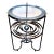 French Astrolabe-Inspired Iron and Glass Accent Table For Sale