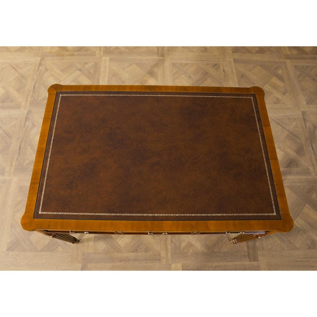 Traditional Style Burled Writing Table For Sale - Image 11 of 13