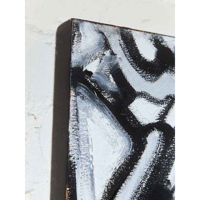 Abstract Late 20th Century Black and White Acrylic Abstract by Shant Beudjekian For Sale - Image 3 of 9