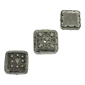 Dutch Silver Peppermint Boxes, Set of 3