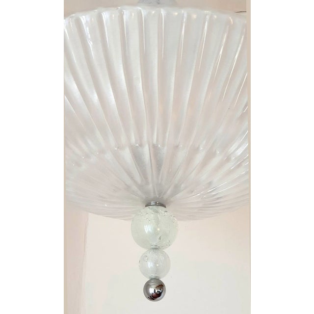 1970s Murano Glass and Chrome Chandelier, Italy 1970s For Sale - Image 5 of 8