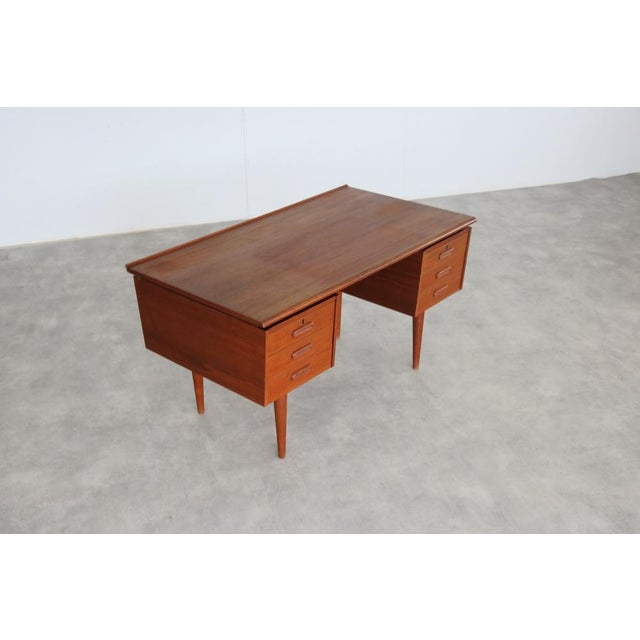 Mid-Century Modern Vintage Danish Desk in Teak, 1960s For Sale - Image 3 of 12