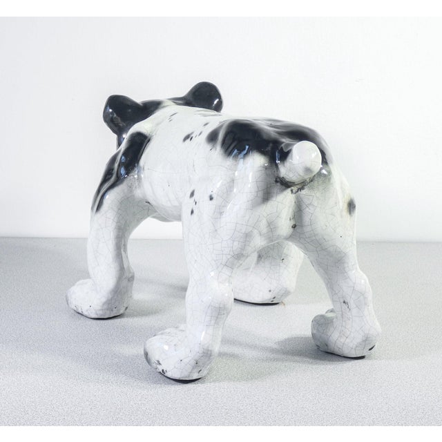 Sculpture of Bulldog in Glazed Terracotta, France, 1920s For Sale - Image 10 of 14