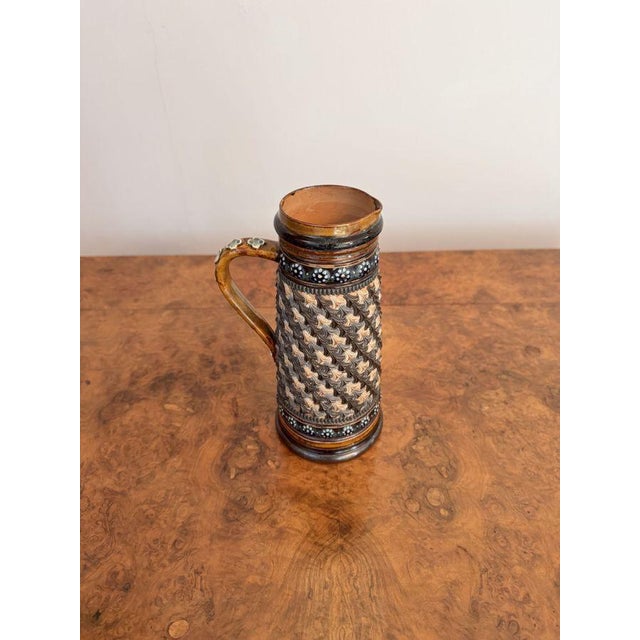 Late 19th Century Antique Victorian Jug from Doulton Lambeth, 1880 For Sale - Image 5 of 6
