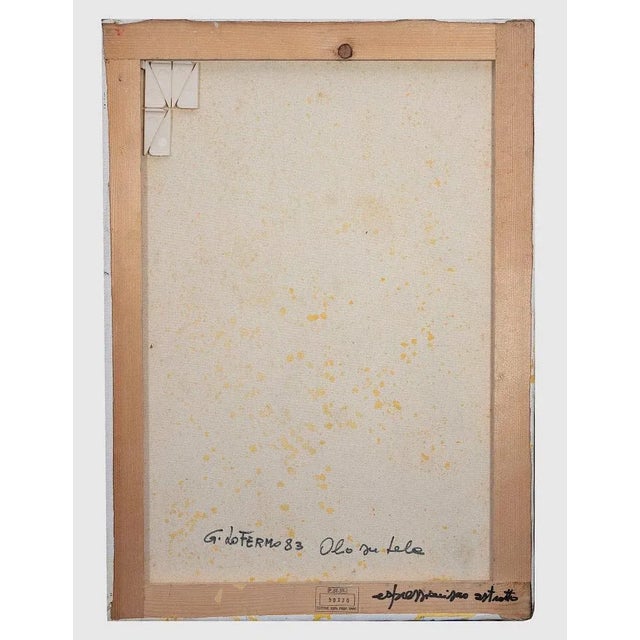 Abstract Colors is an original artwork realized by Giorgio Lo Fermo (b. 1947) in 1983. Original Oil On Canvas. Hand-signed...