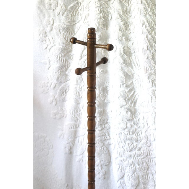 1950s Handmade Combo Wood Stool With a Hanger For Sale - Image 6 of 11