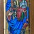 Vintage Orthodox Icon Infant of Prague Hand Painted Tiles on Wooden Wall Plaque For Sale In Washington DC - Image 6 of 12